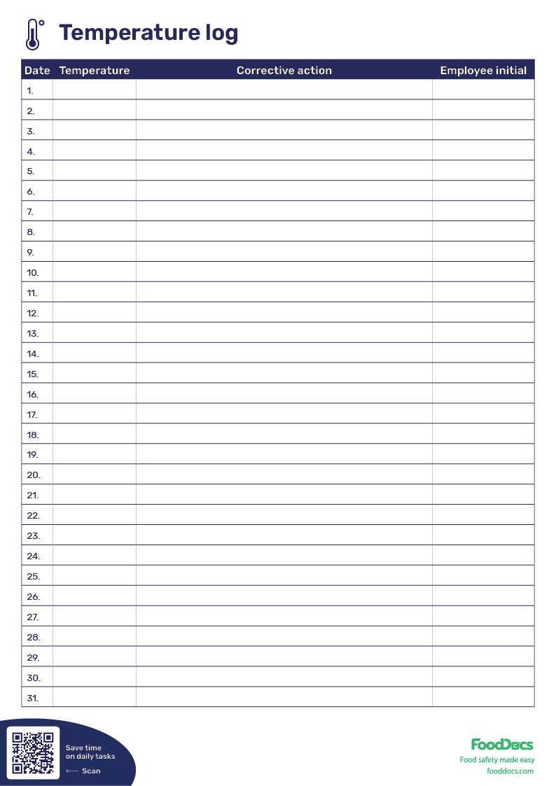 Blank Temperature Printable