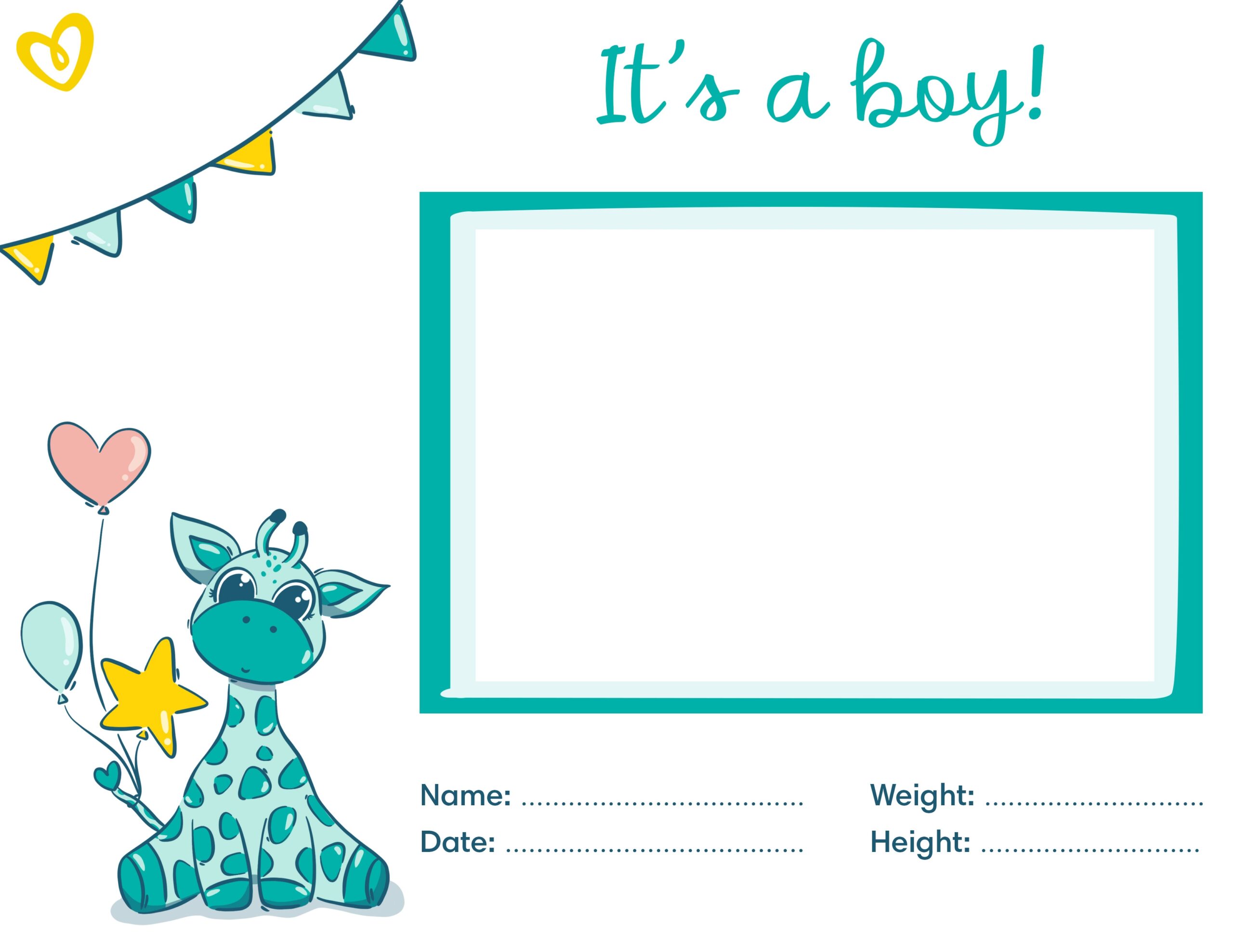 Printable Blank Baby