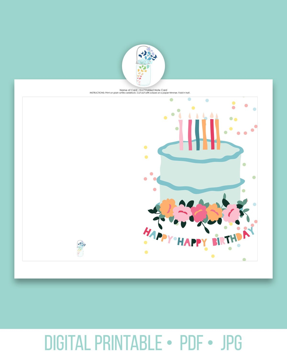 Template Free Download Free Printable Happy Birthday Card Template 