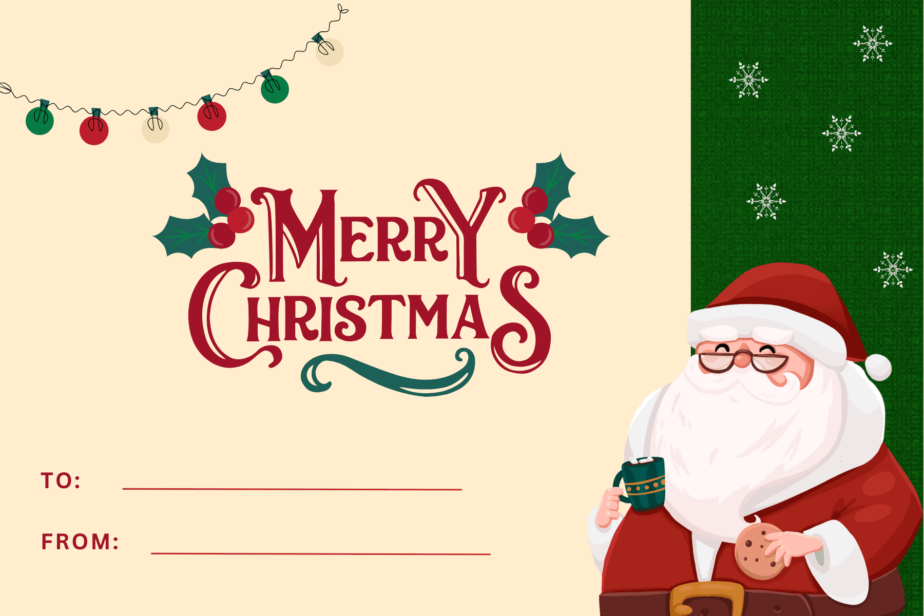 Blank Santa Gift Card Printable