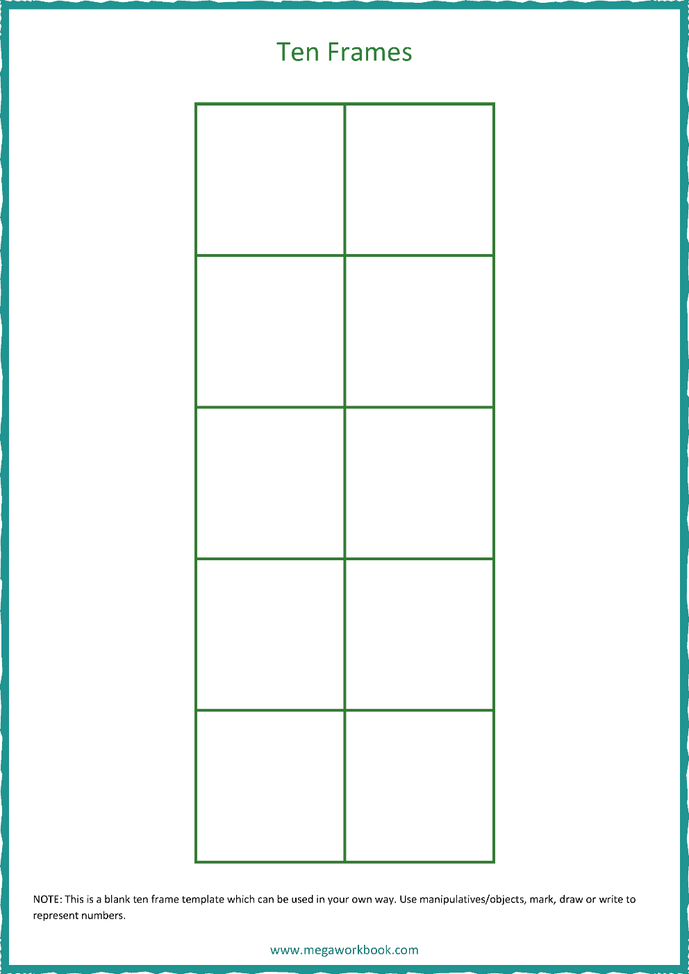 Blank 10 Frames Printable