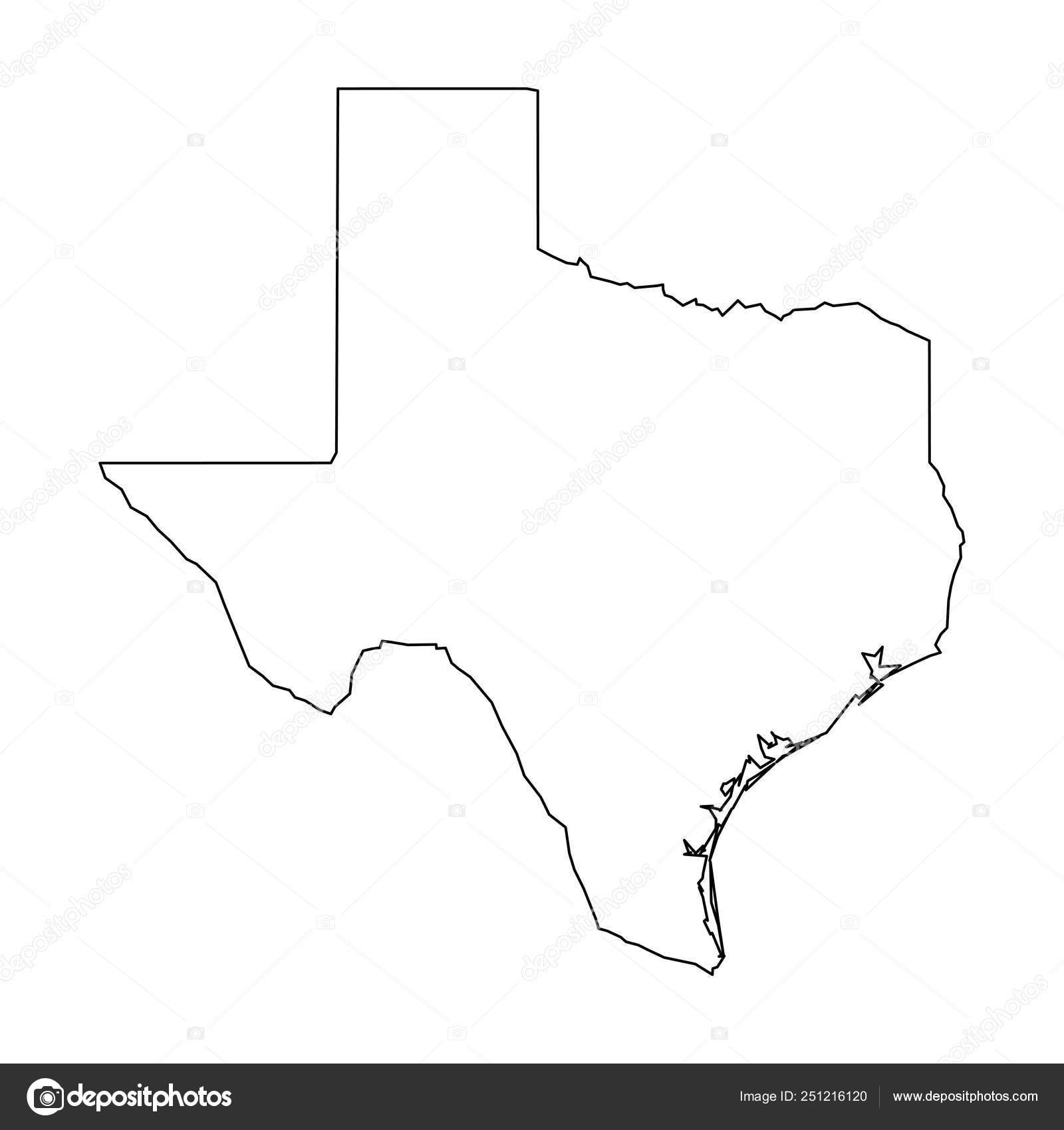 Blank Map Of Texas Printable