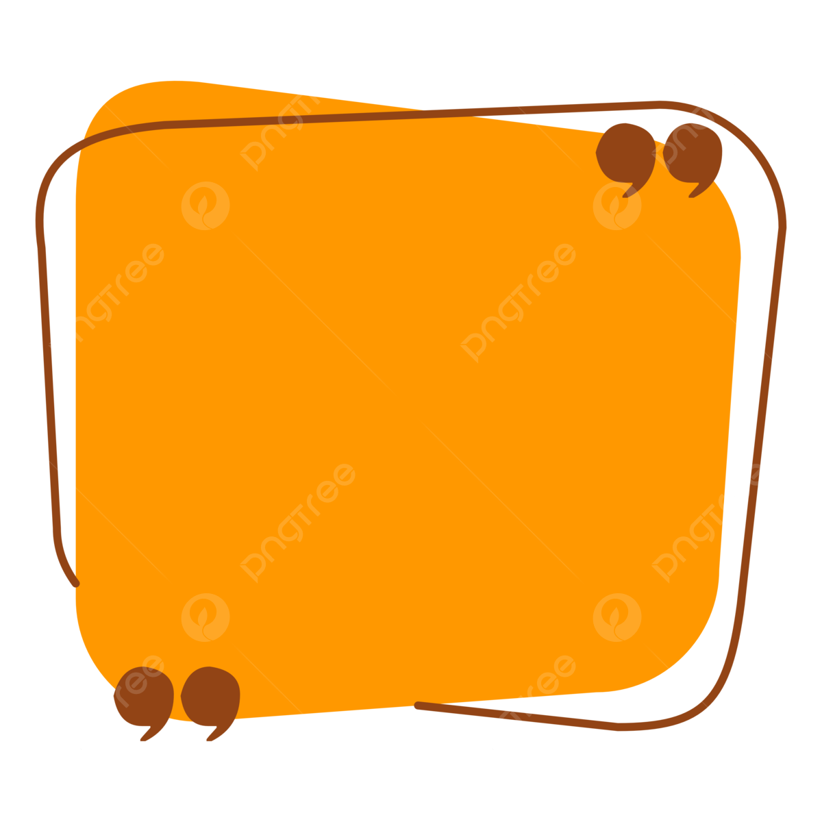 Textbox Quote Blank Template Orange Vector Quote Text 