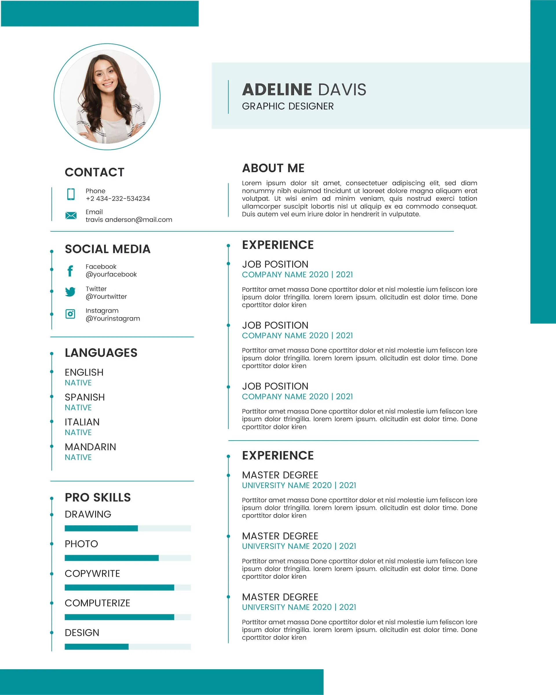 Pdf Printable Blank Resume Form