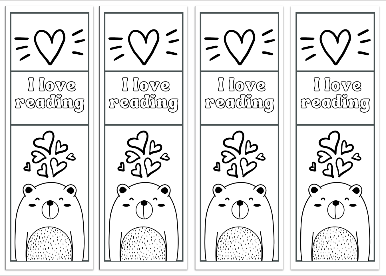 Cute Bookmarks Printable Blank
