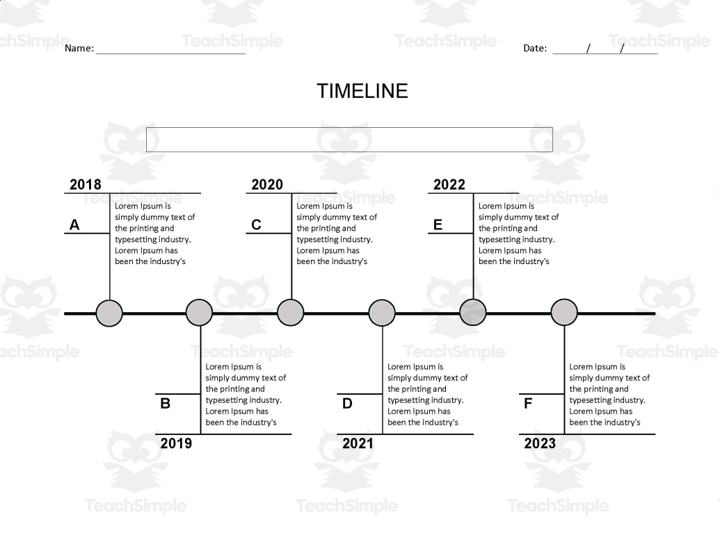 Printable Blank Us History Timeline