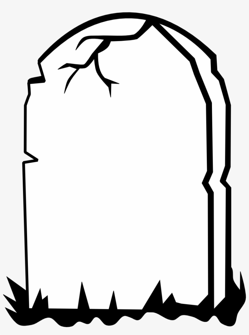 Tombstone Transparent Black And White Gravestone Clipart PNG 
