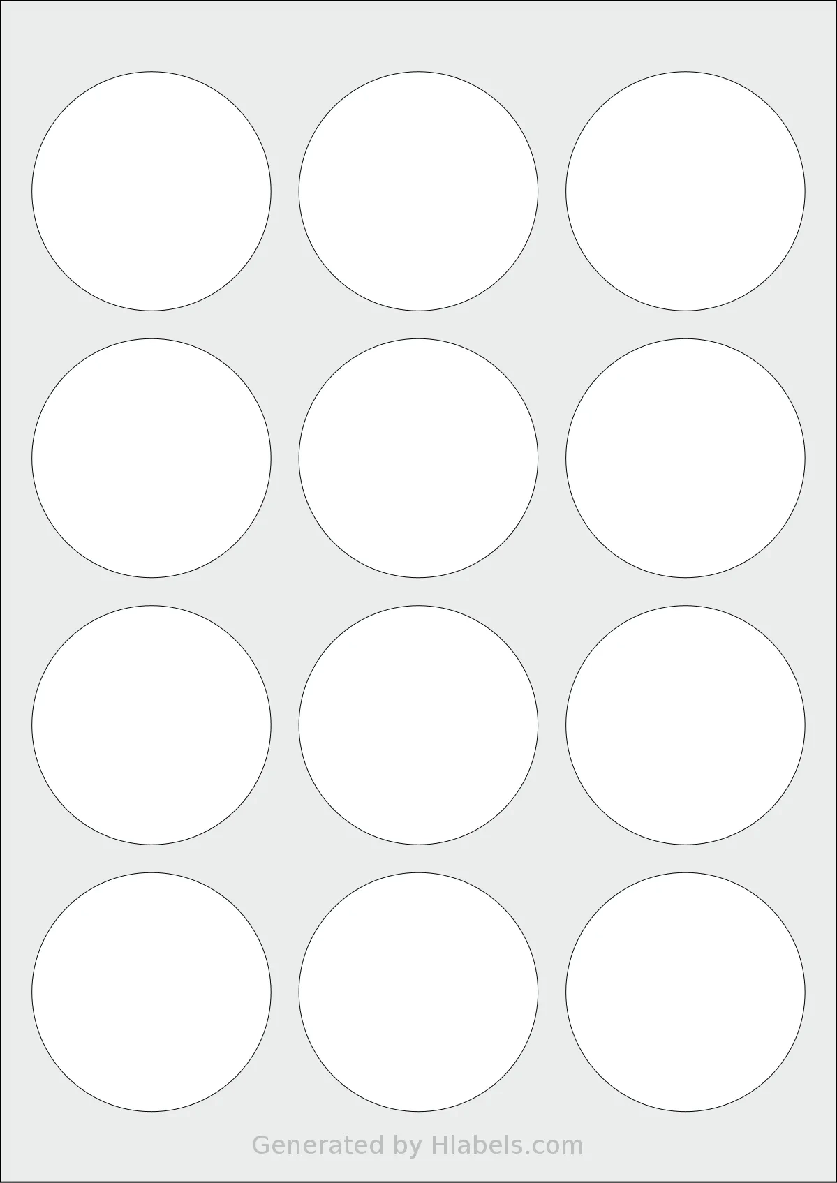 TownStix A4 Round 12 Label Template Print Online Instantly