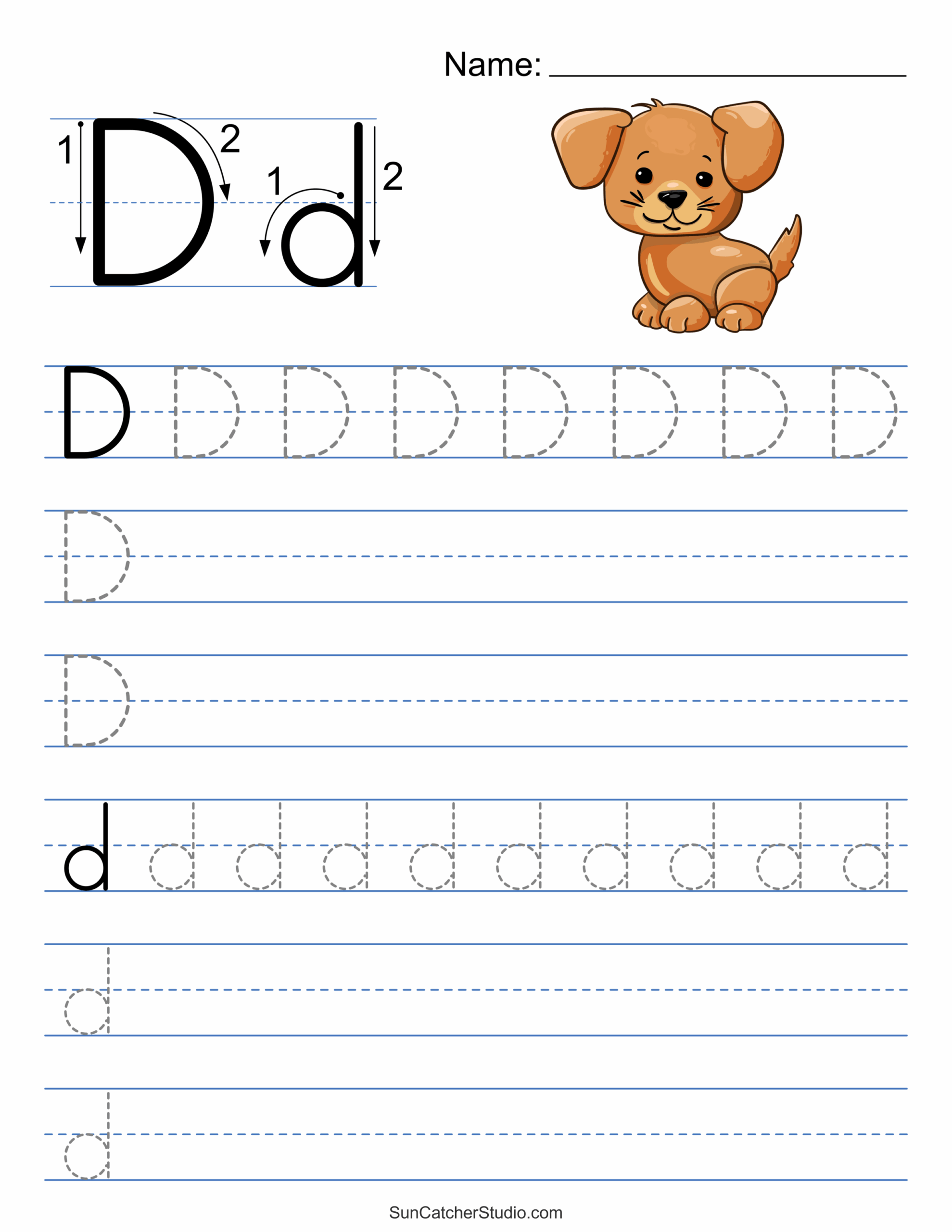 Printable Blank D
