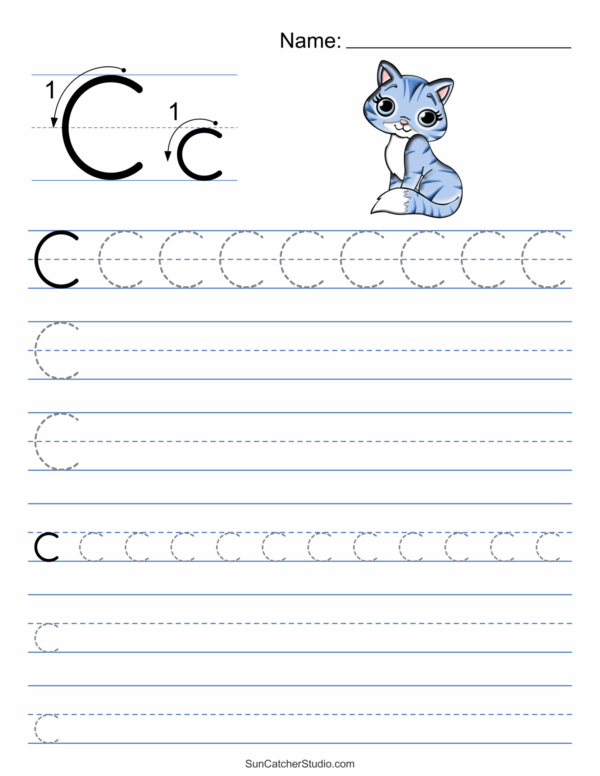 Free Printable Blank Alphabet Worksheets