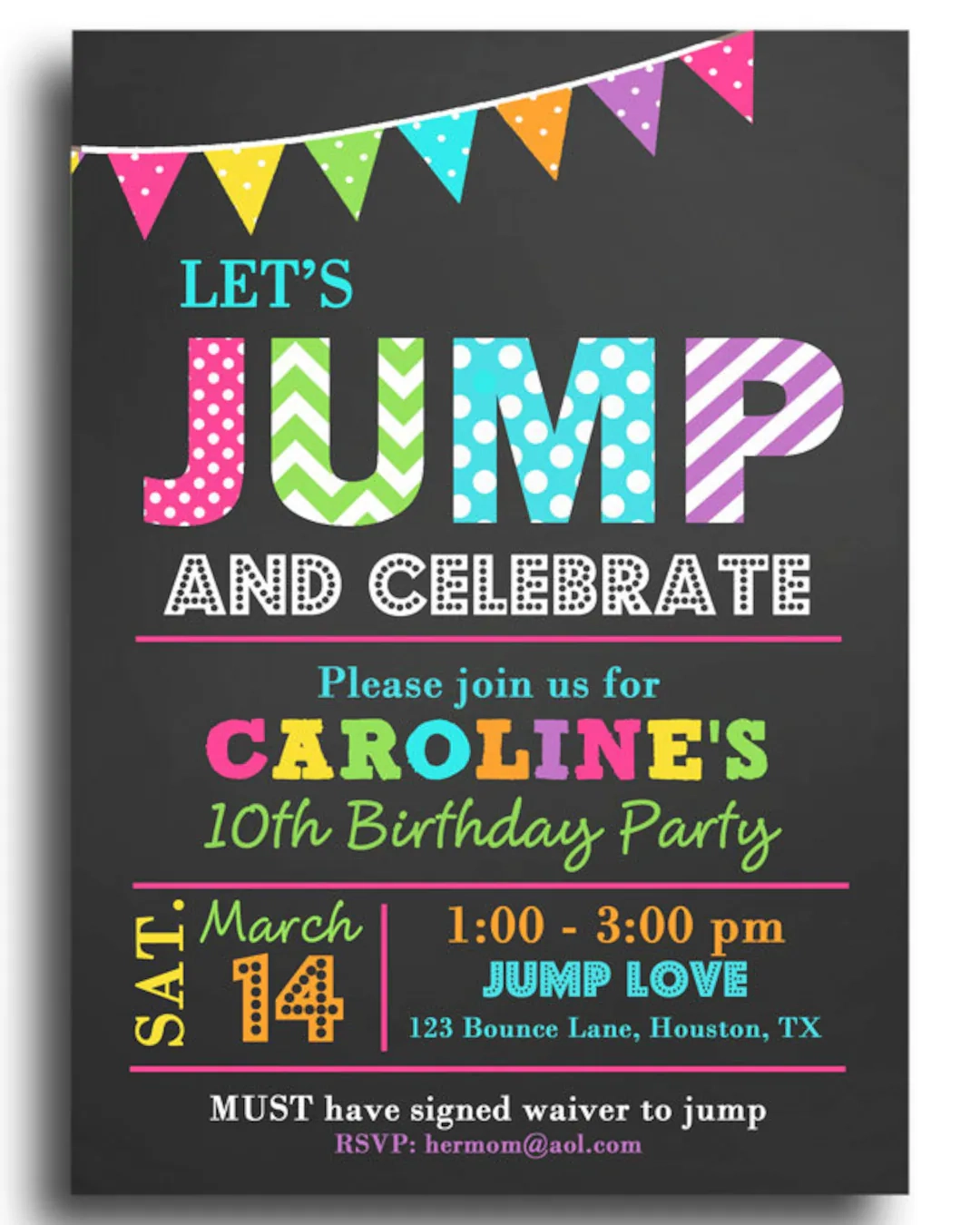 Blank Party Invitations Printable Jump