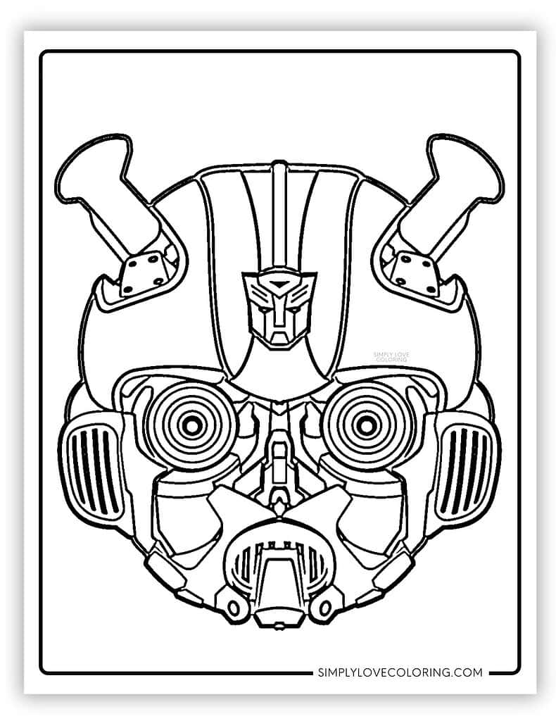 Transformers Bumblebee Blank Paper Printables