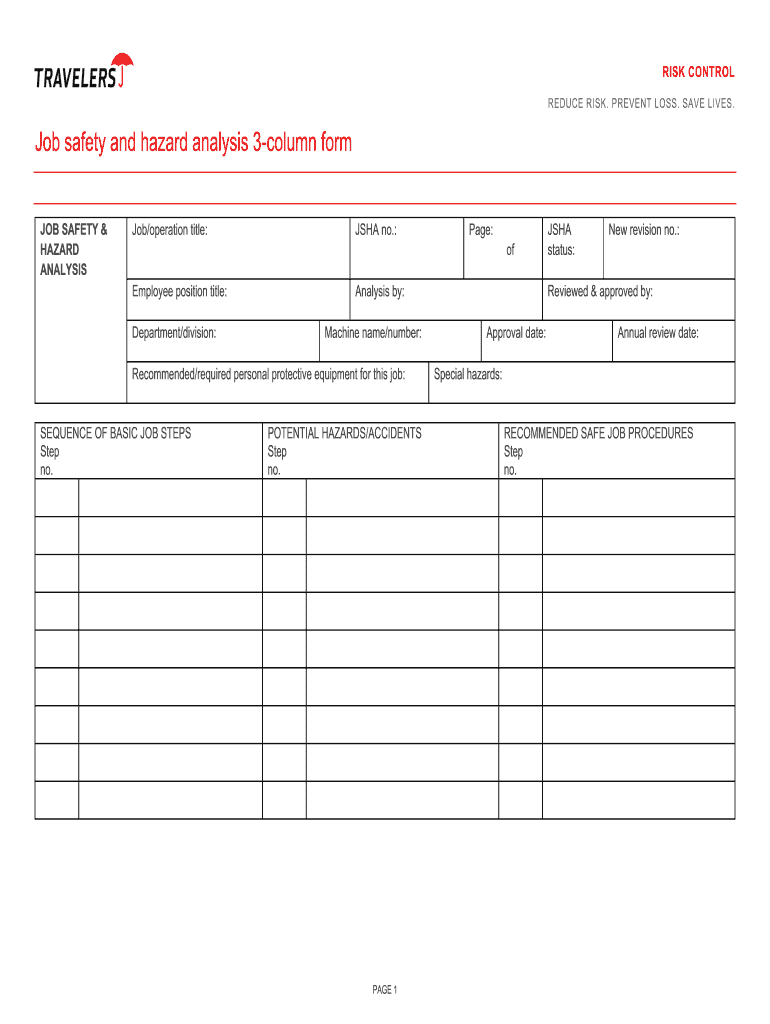 Printable Blank Jsa Form