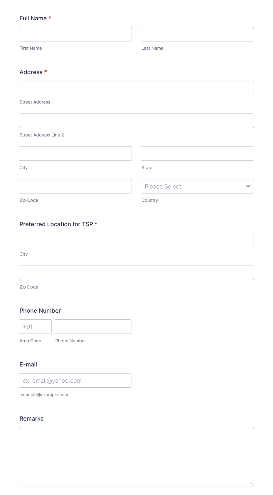 Tsp Blank Form 75 Printable
