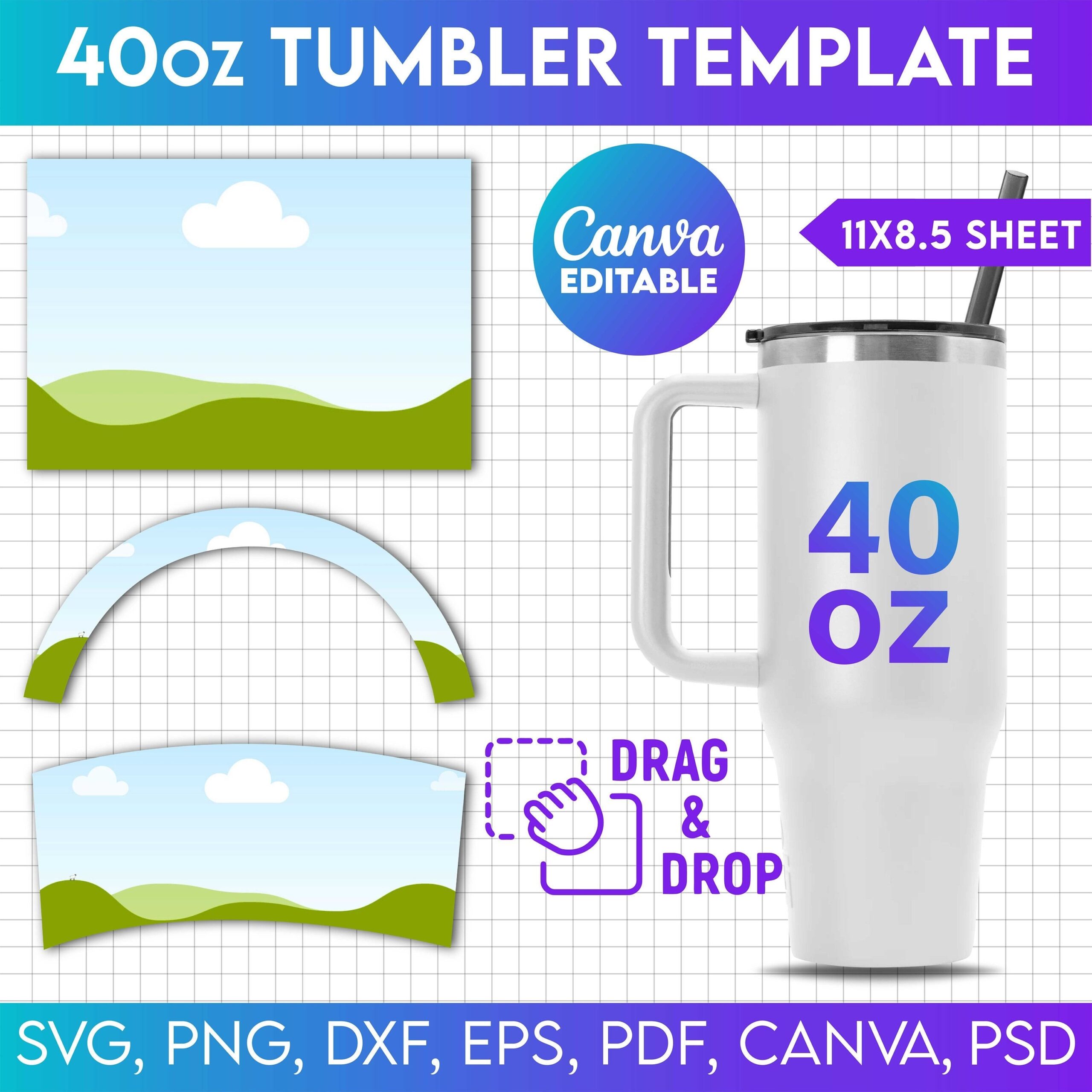 Printable Blank Tumbler Template