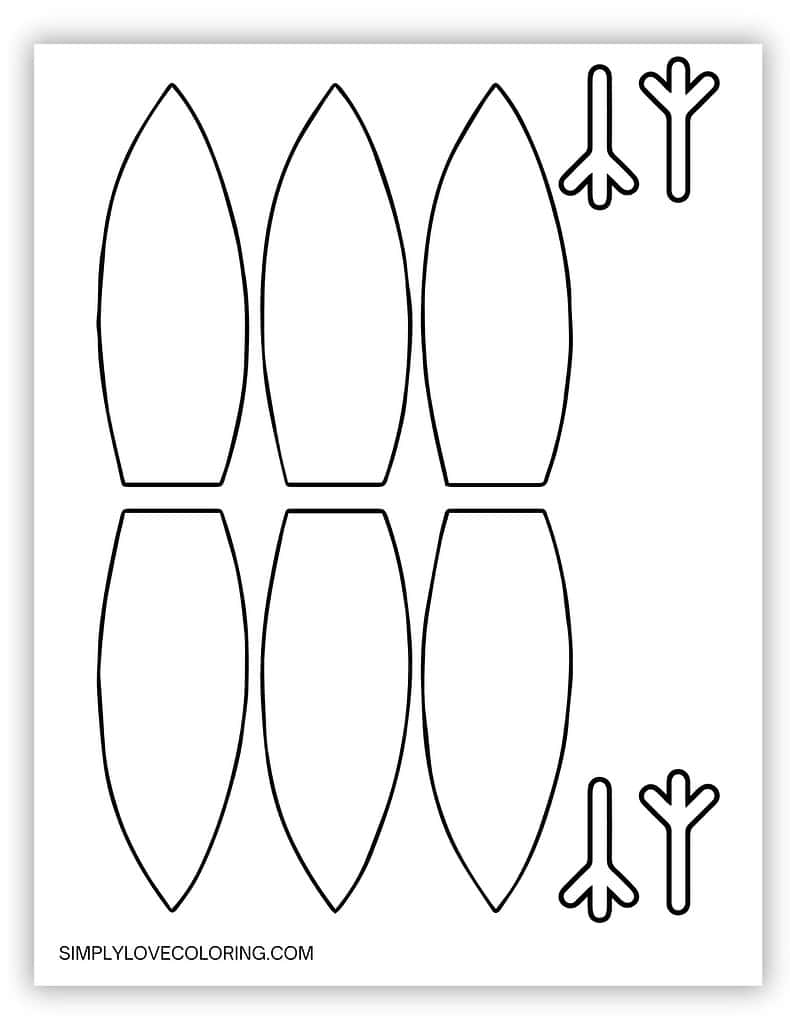 Blank Printable Turkey Feathers