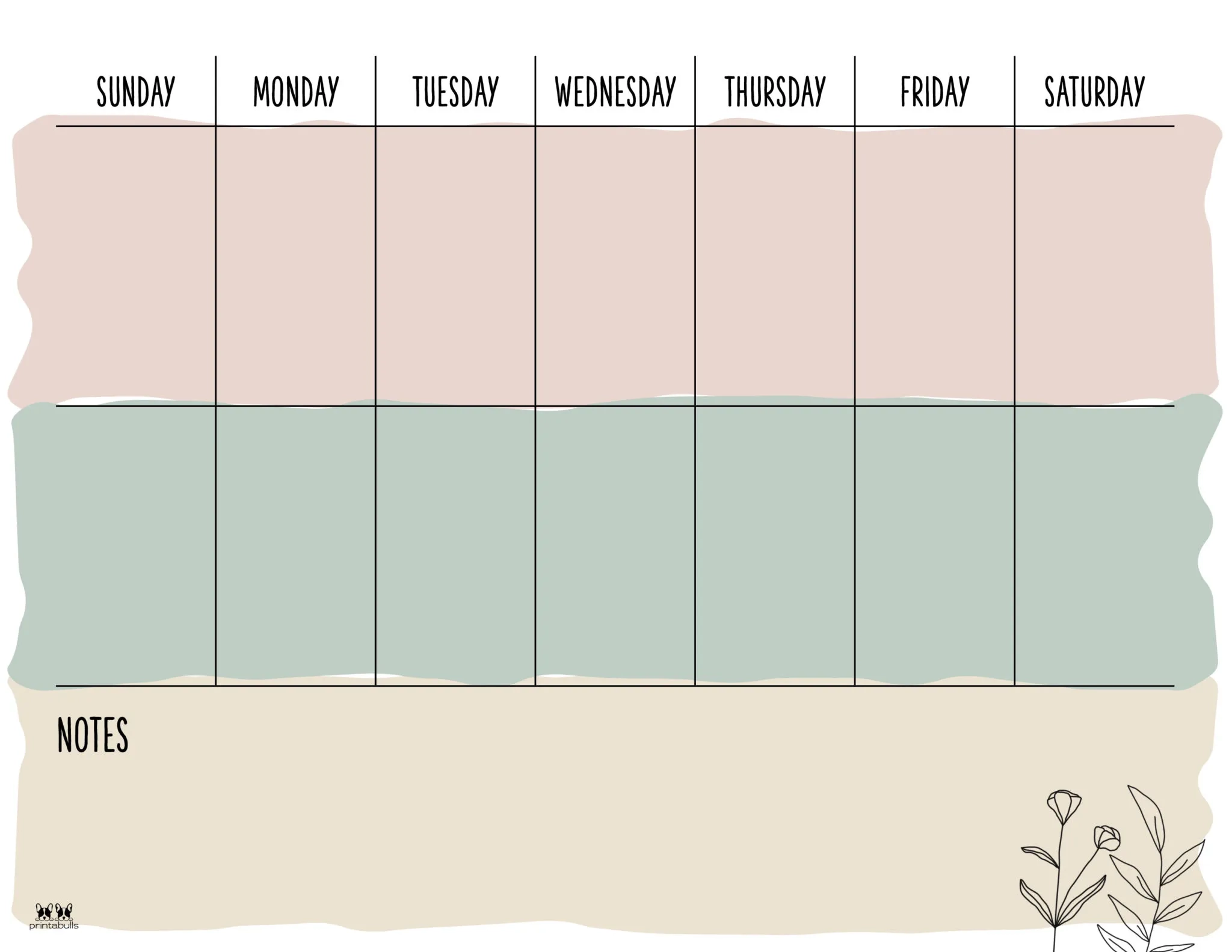 Printable Blank Schedule For Two