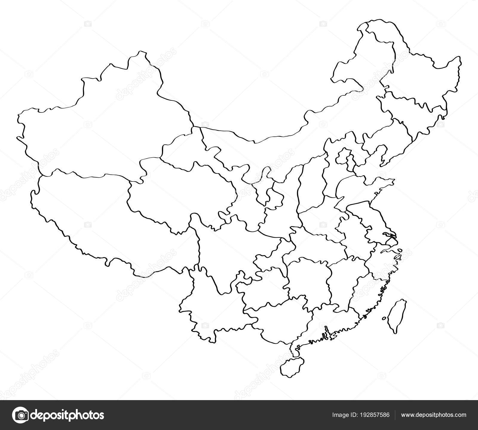 Umrisskarte Von China Stock Vektorbild Von BlackLava36 192857586