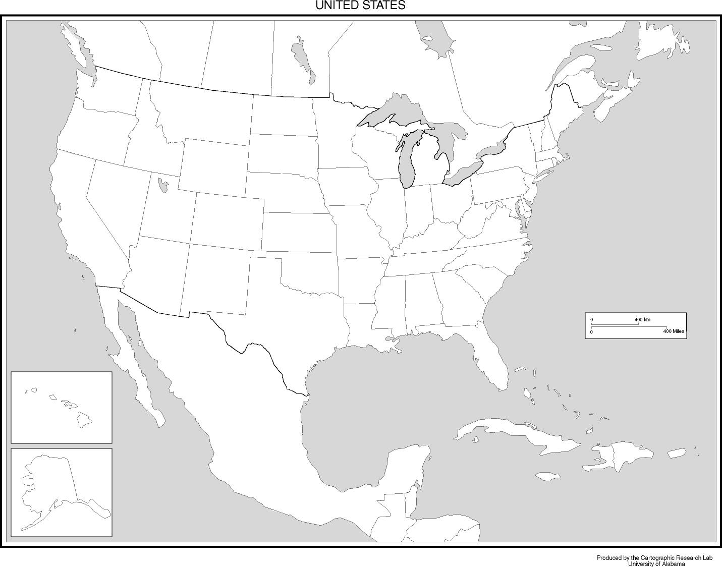 Western Printable Blank Maps