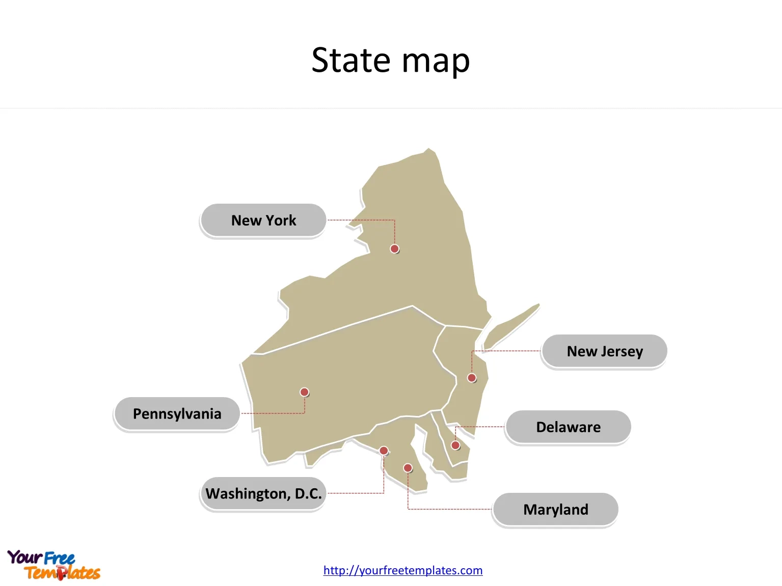 Blank Mid Atlantic Map Printable