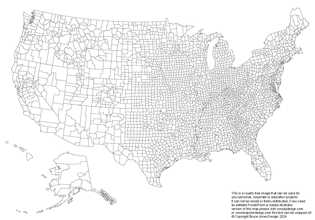 Printable Map Of Usa Blank