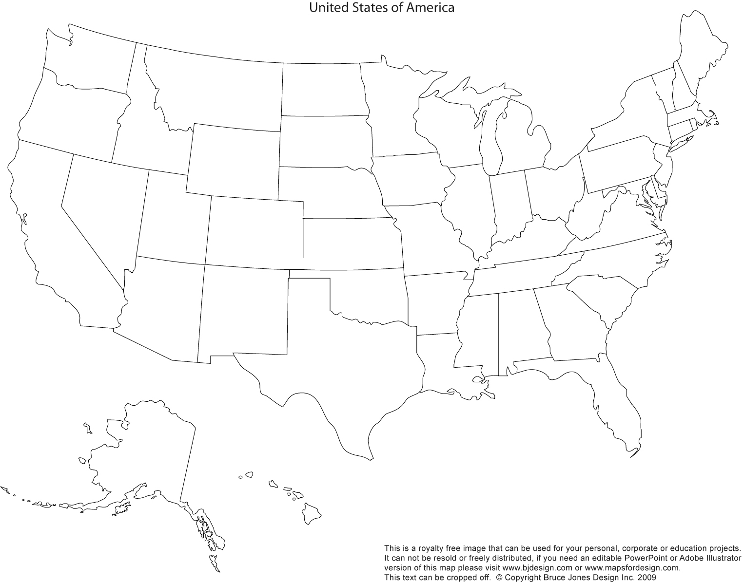 Free Blank Us Map Printable