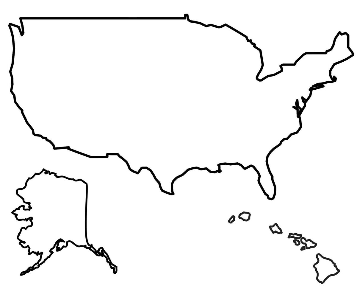 Printable Picture Blank America Map
