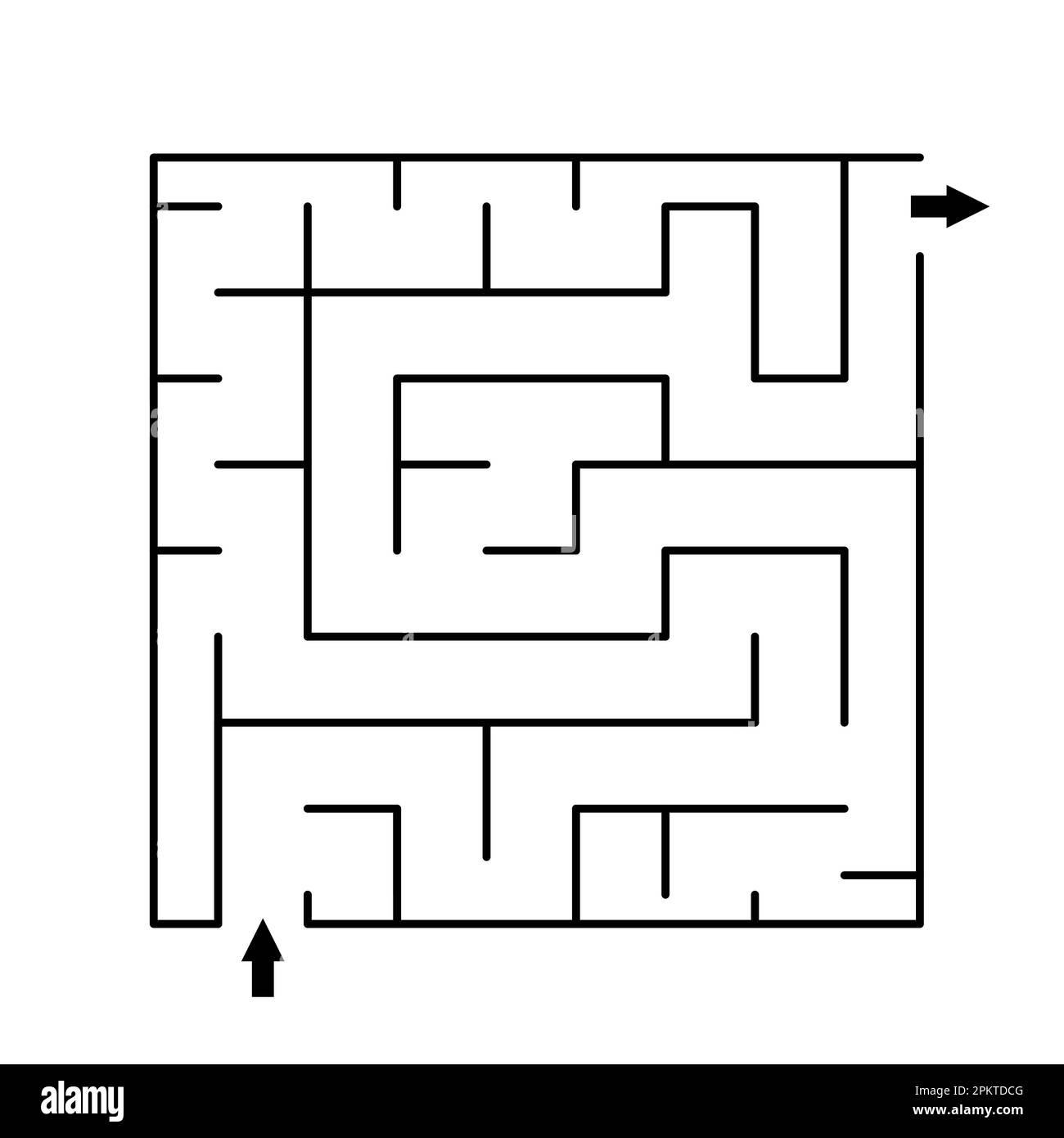Vector Maze Template Blank Black And White Square Shaped 