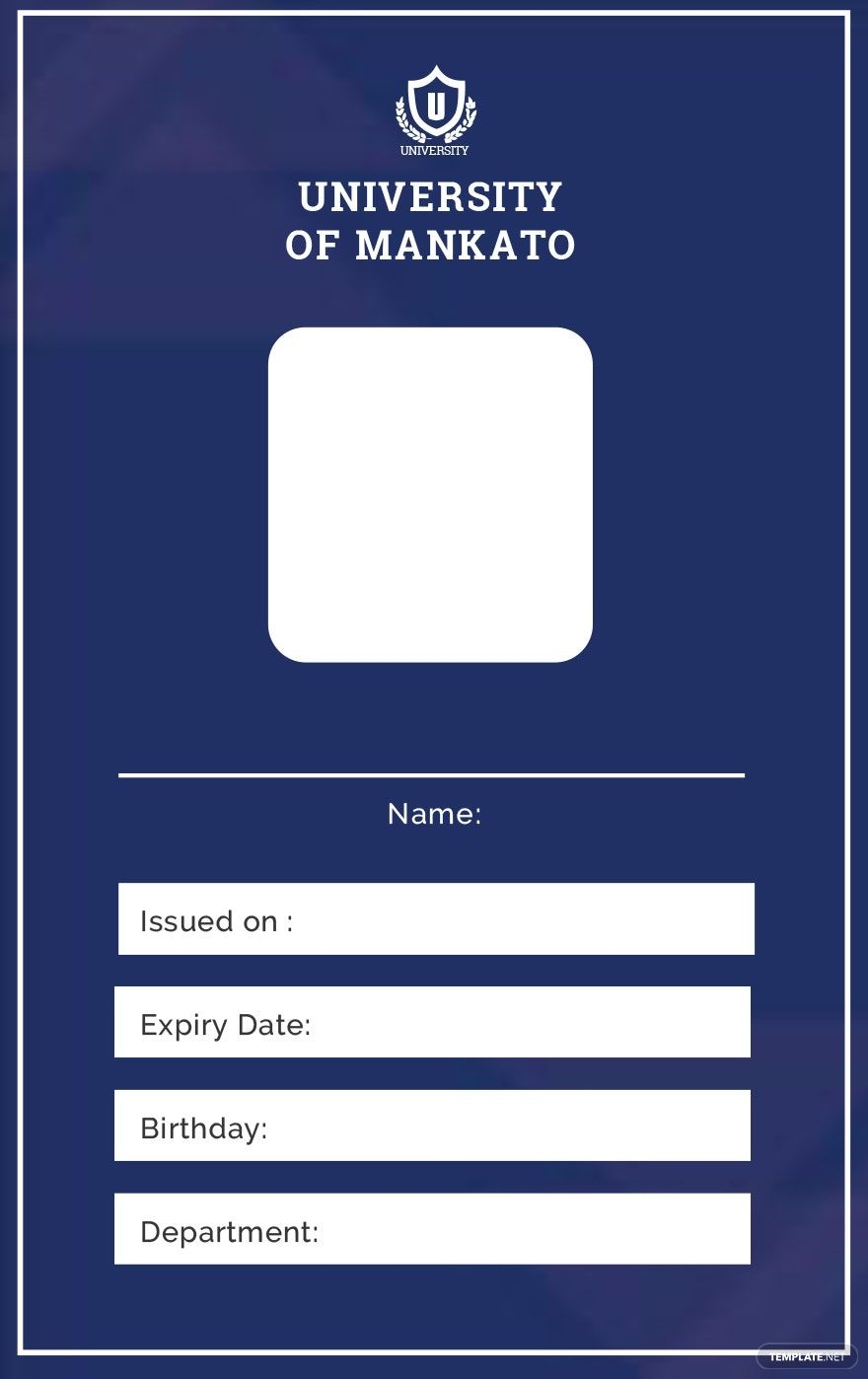 Vertical Blank ID Card Template In Publisher Illustrator Word 