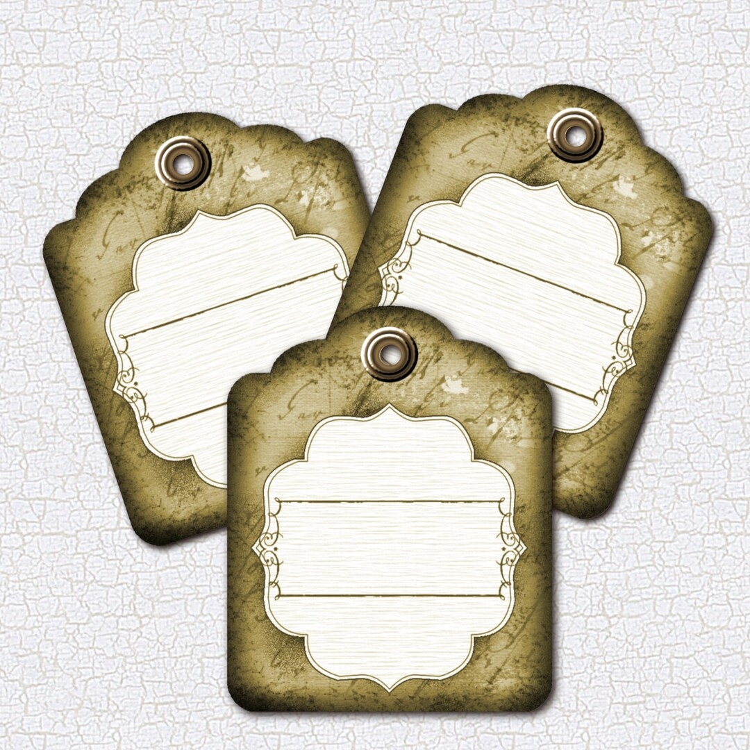 Vintage Blank Labels Tags Instant Download Printable Digital 