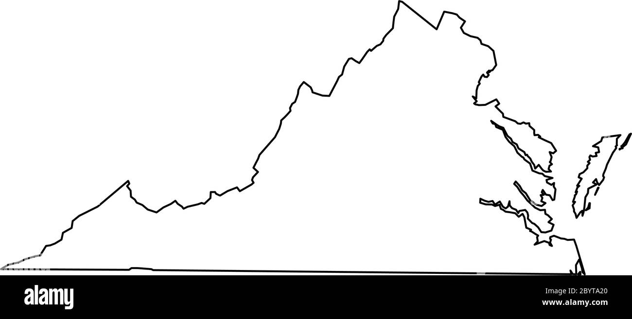Printable Blank Map Of Virginia