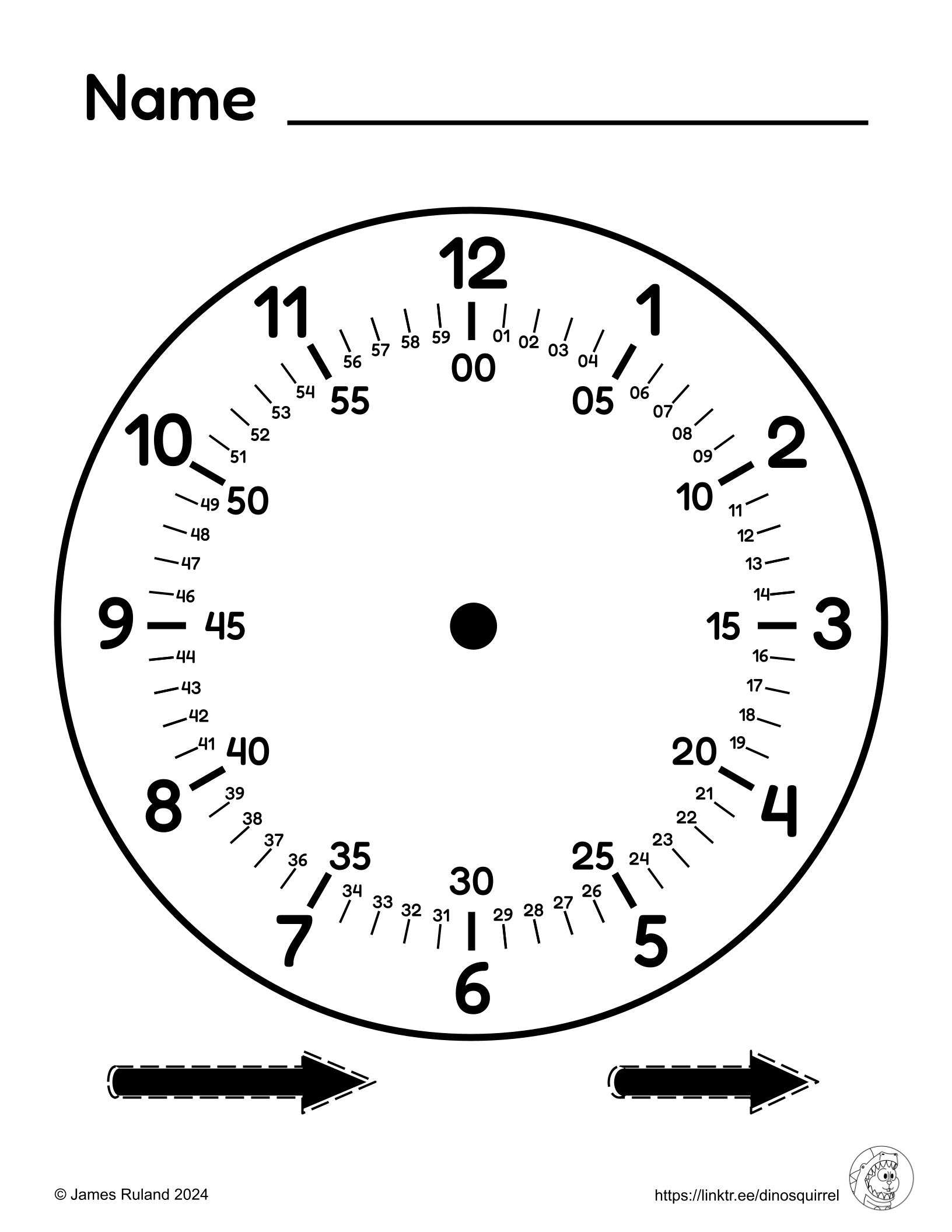 Visual Aid For Analogue Clocks Large Easy To Read Hours 