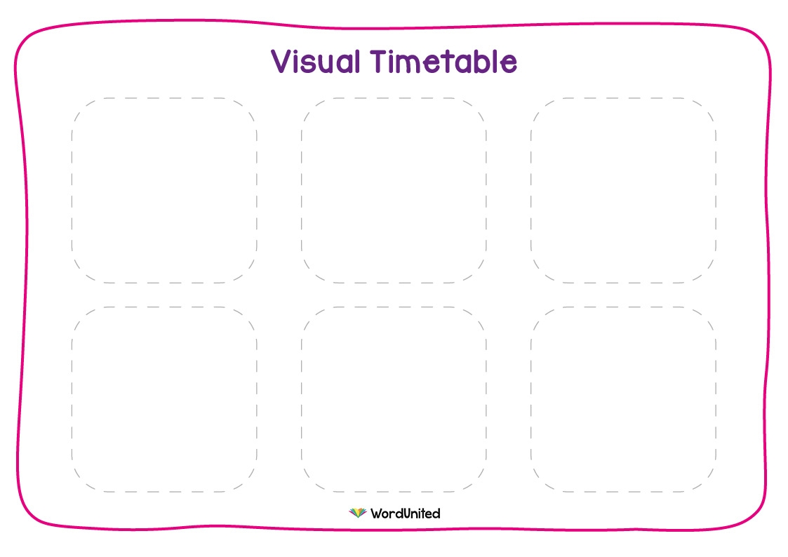 Visual Timetable With Activity Cards WordUnited