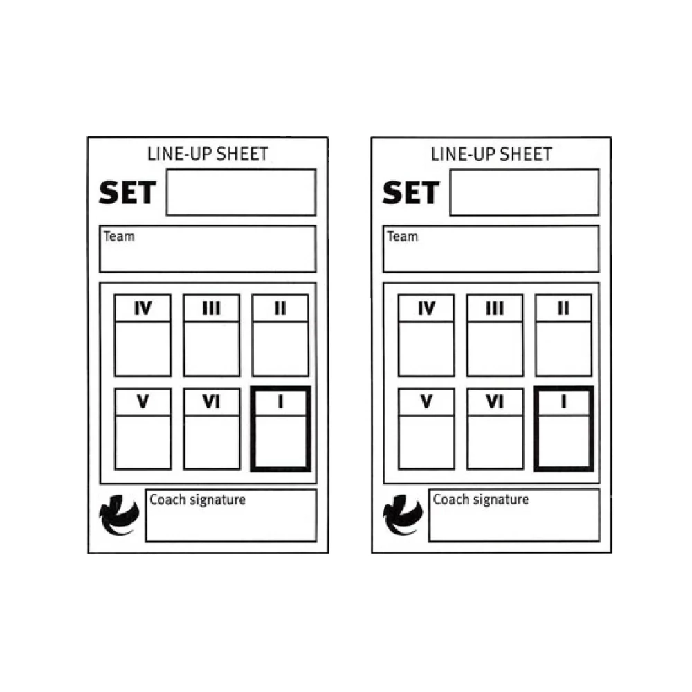 Printable Blank Volleyball Lineup Sheet