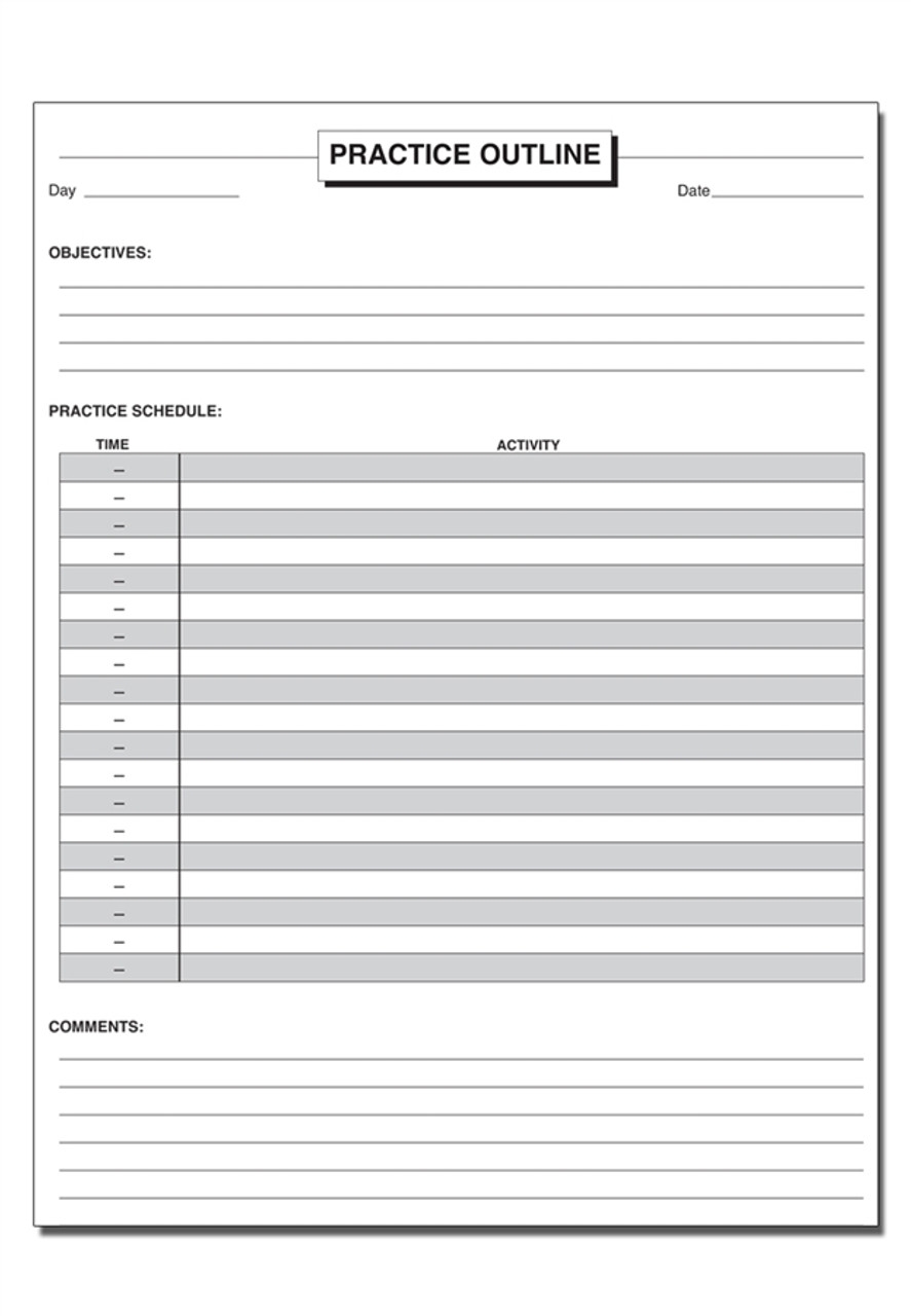 Volleyball Practice Outline VB4 Supreme School Supply