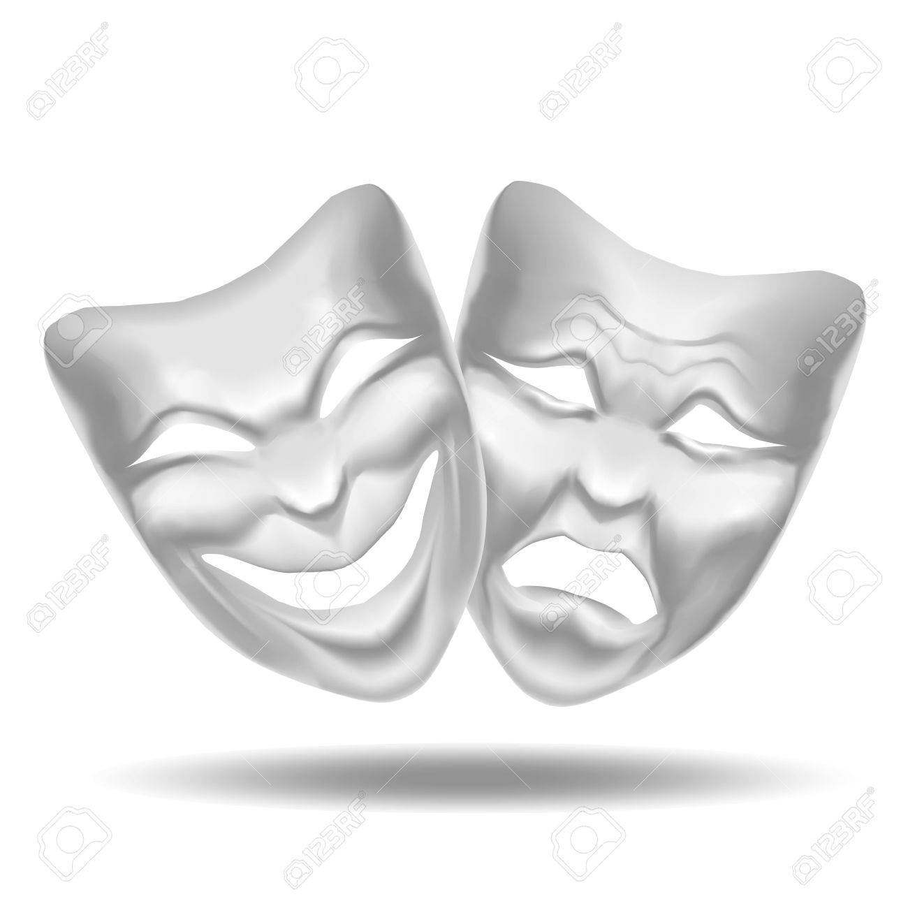 Vorlage Blank White Kom die Und Trag die Mask Theater 