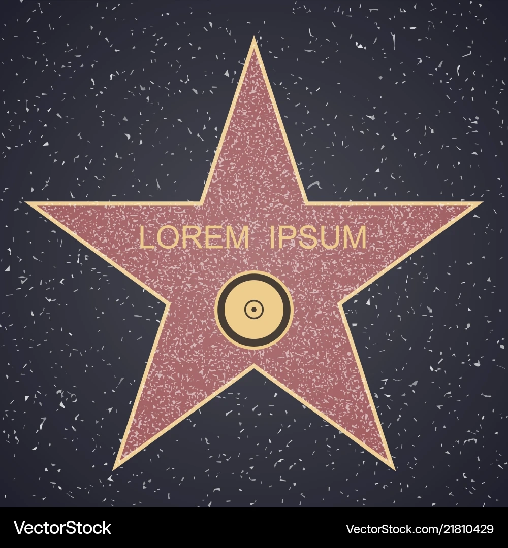 Walk Of Rume Star Leere Vorlage Lizenzfreies Vektorbild