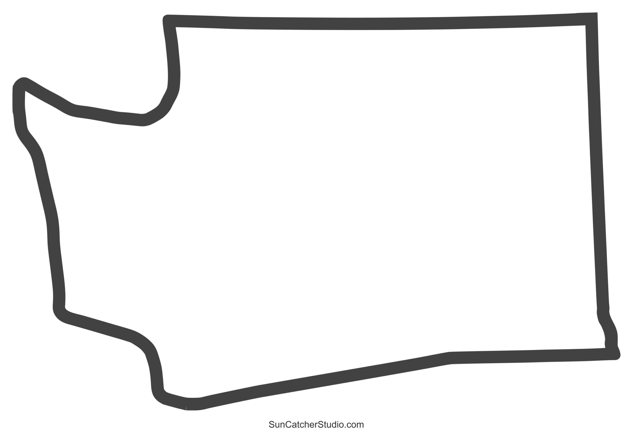 Printable State Maps Blank Washington