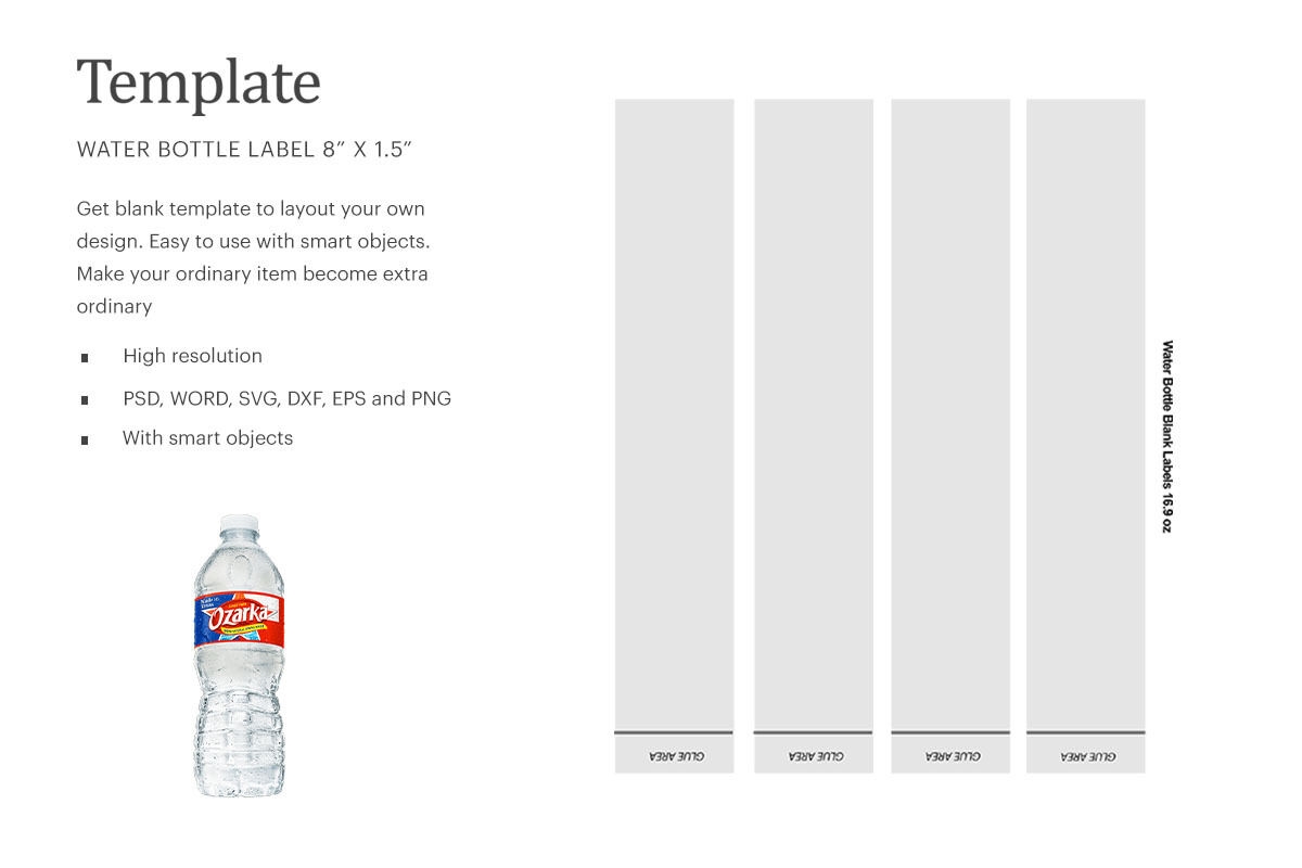 Printable Water Bottle Blank Labels