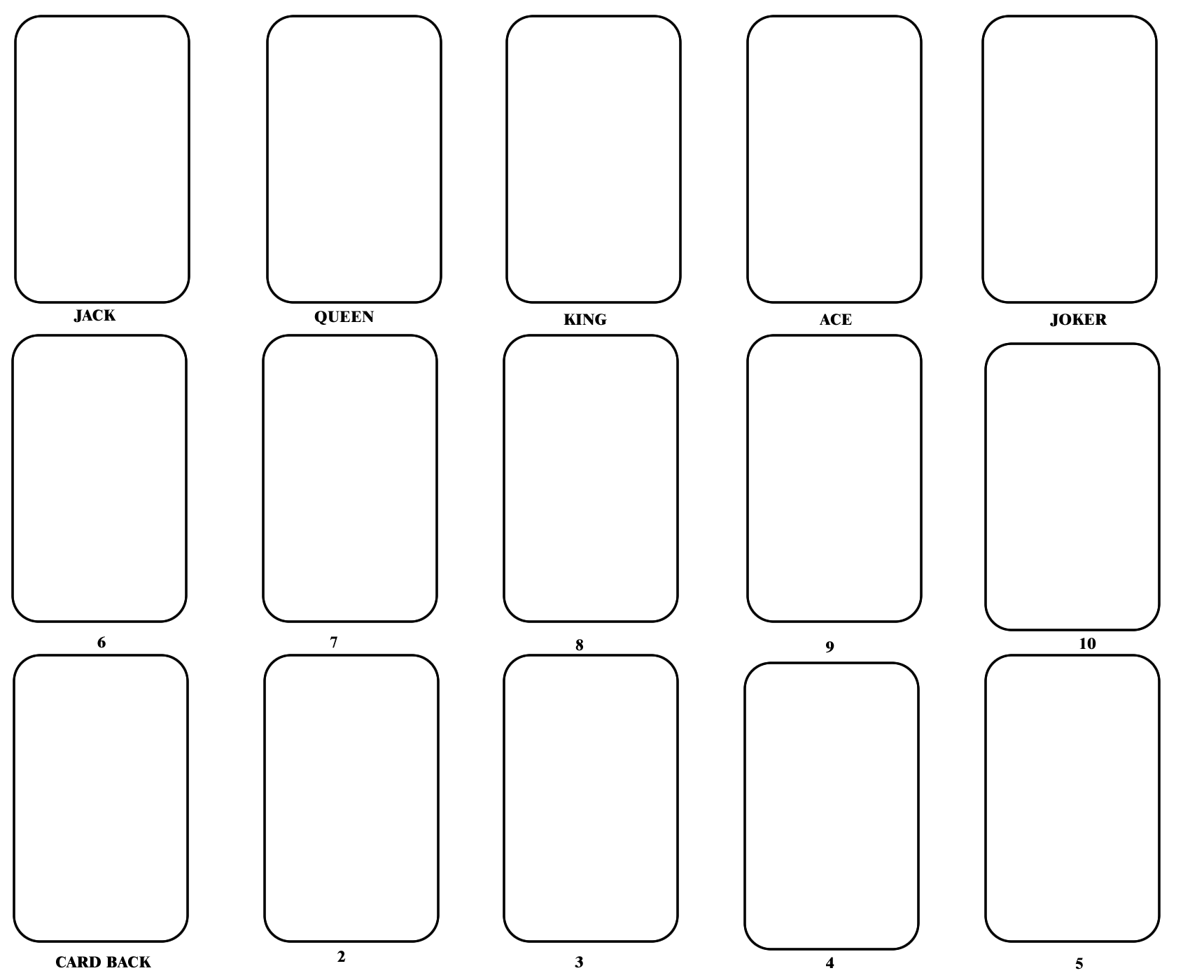 Printable Blank Playing Card Template
