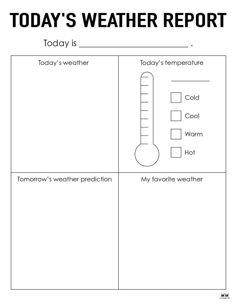 Blank Weather Map Printable