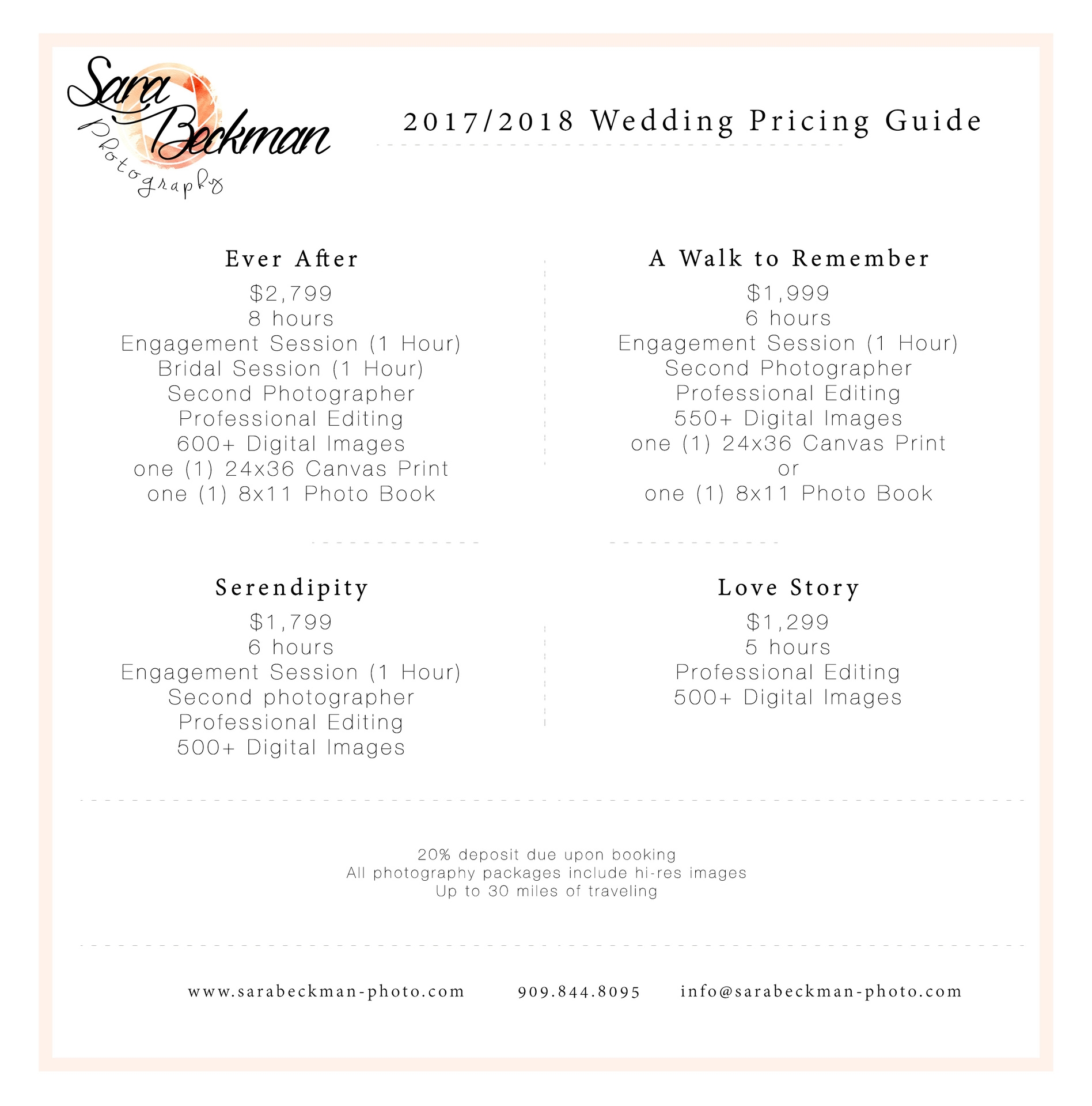 Wedding Photography Prices 5 FREE Wedding Photography Templates