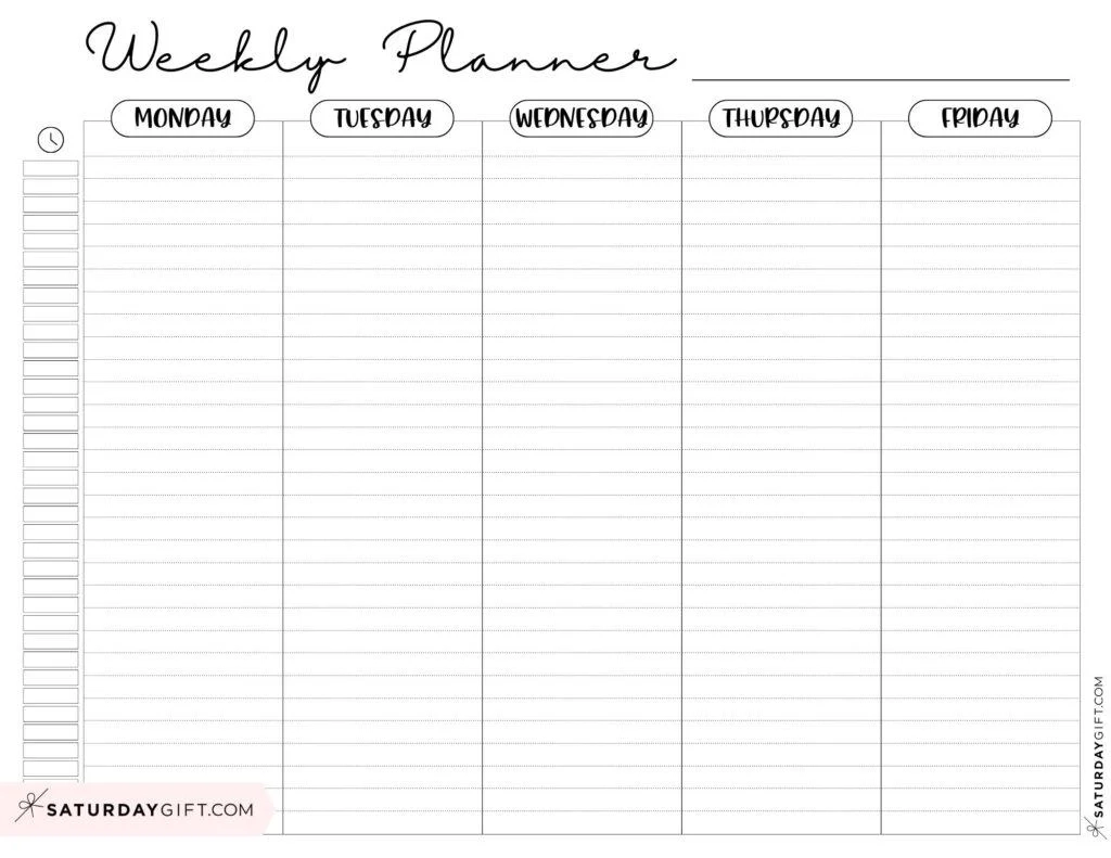 Blank Work Schedule Calendar Printable