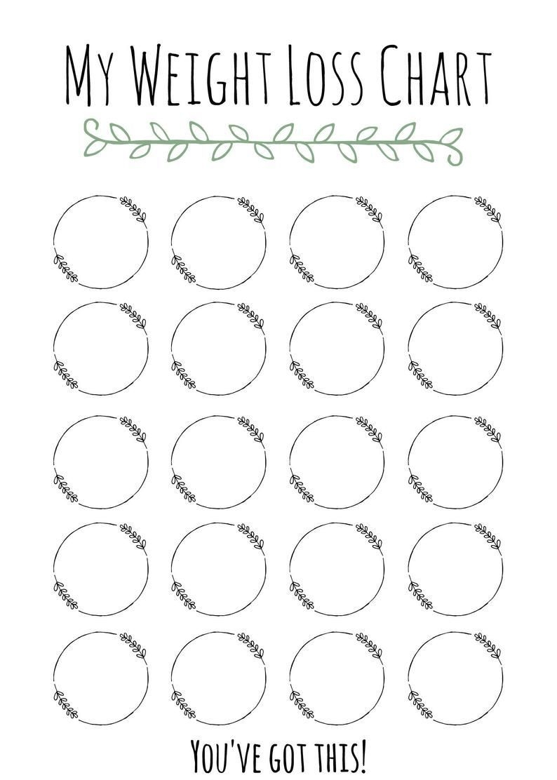 Weight Loss Chart Printable Blank