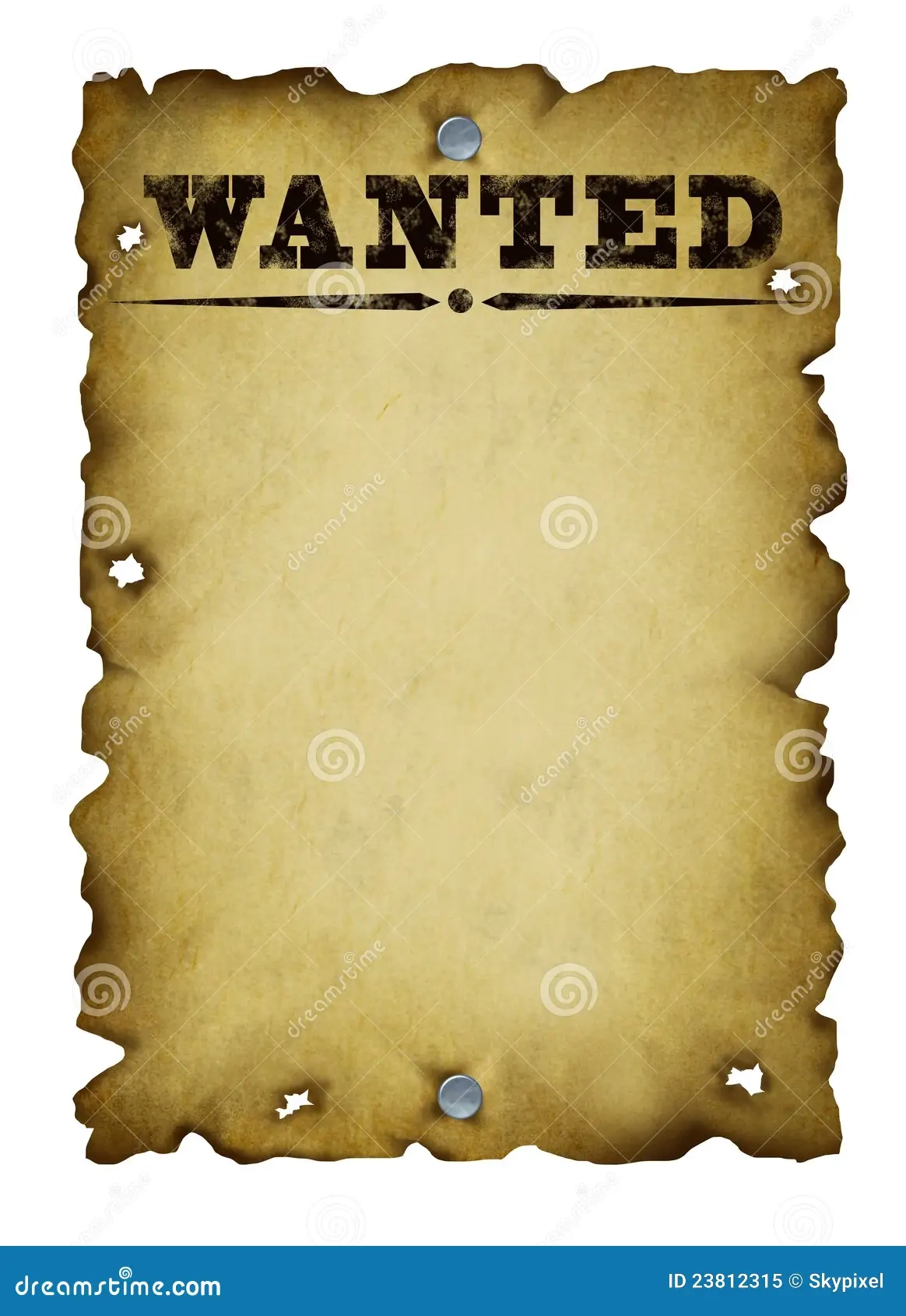 Western Wanted Poster Blank Printable