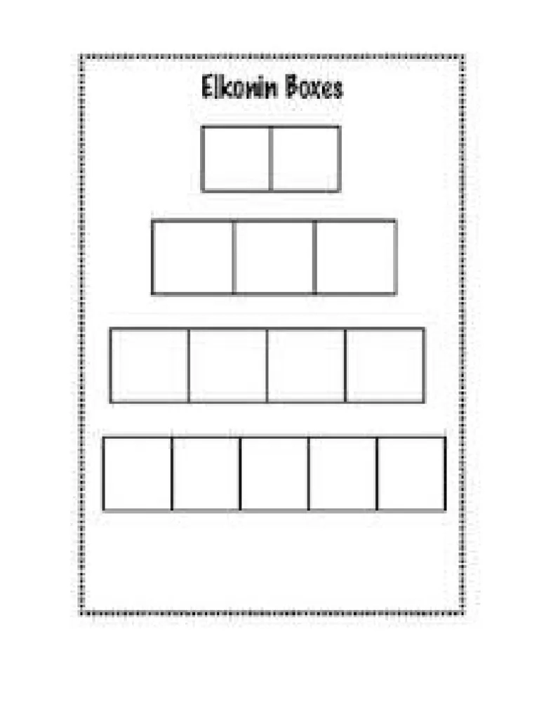 Blank Elkonin Boxes Printable