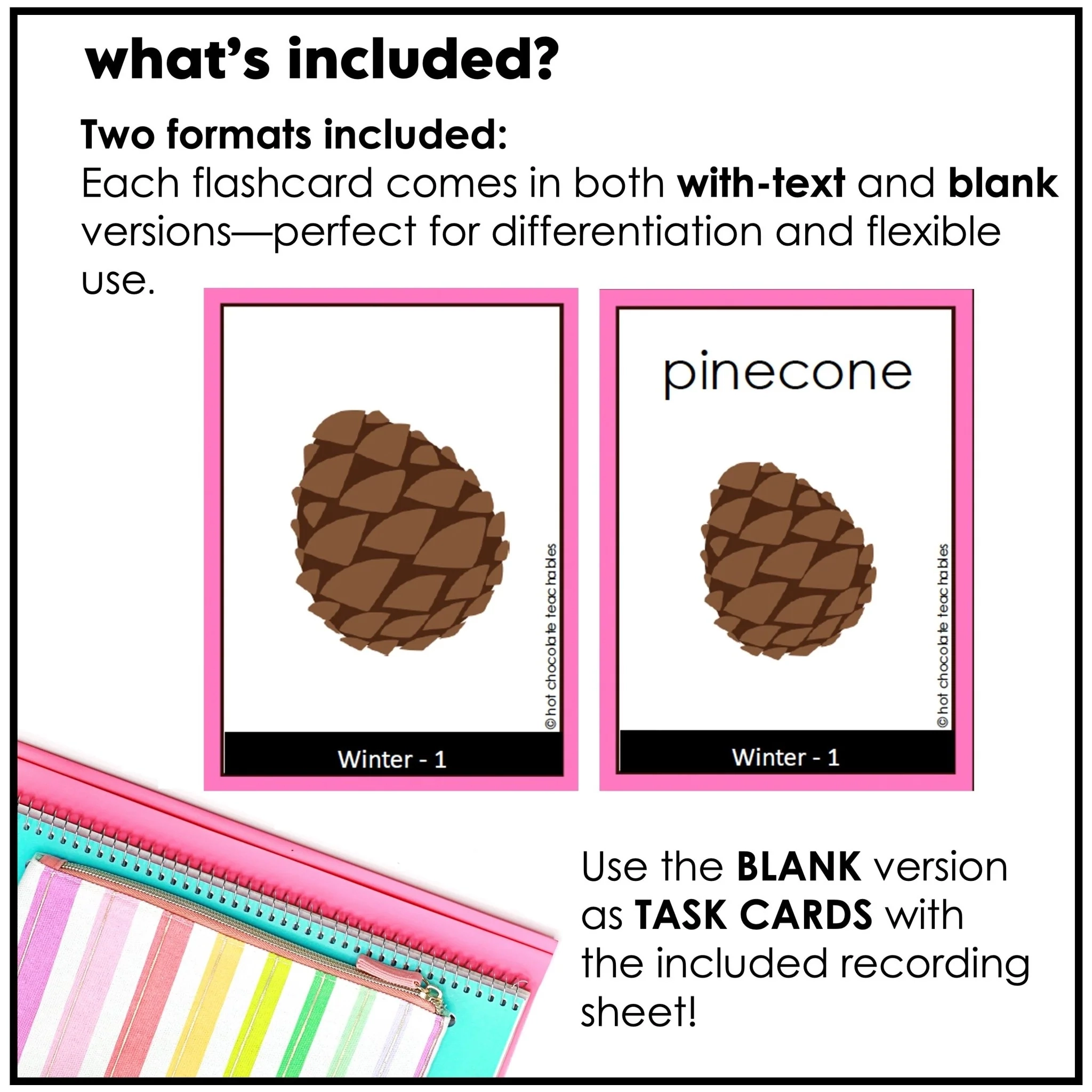 Blank Printable Winter Taskcards