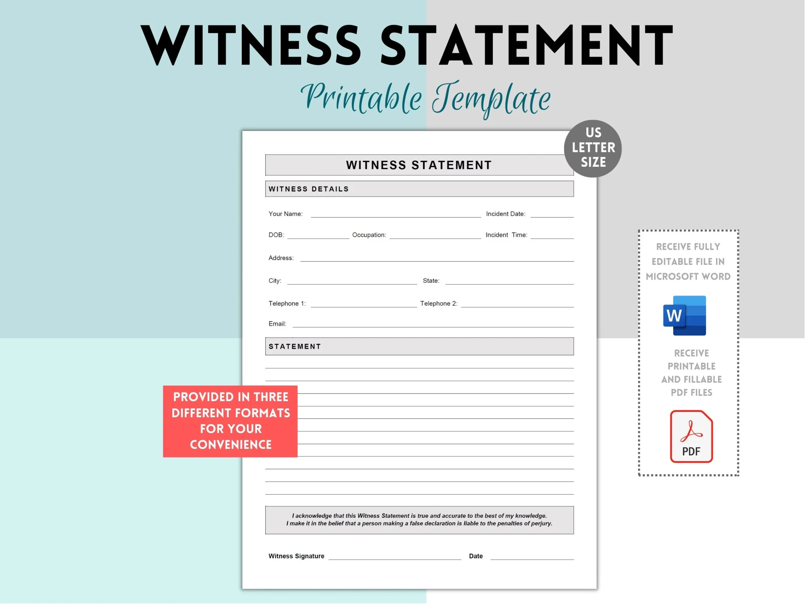 Witness Template Etsy