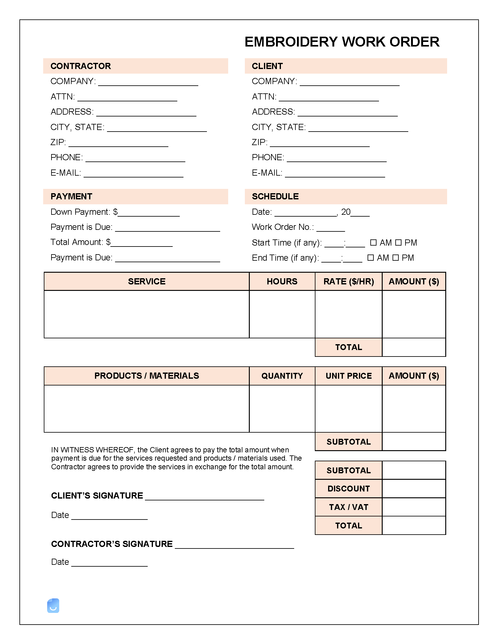 Work Order Templates 30 Invoice Maker
