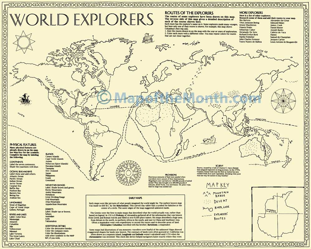 World Explorers Map